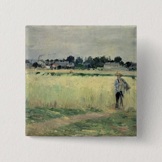 Im Wheatfield bei Gennevilliers, 1875 Button (Vorderseite)