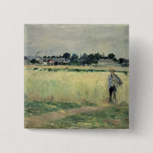 Im Wheatfield bei Gennevilliers, 1875 Button
