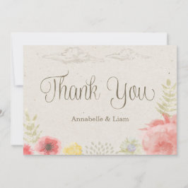 Im Wiesen Sommerhochzeit vielen Dank Dankeskarte