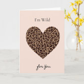 I'm Wild for You Valentine's Day Card Karte (Gelbe Blume)