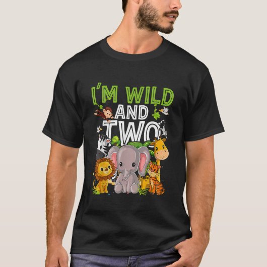 Im Wild und Two Zoo Birthday Family Safari Jungle T-Shirt (Vorderseite)
