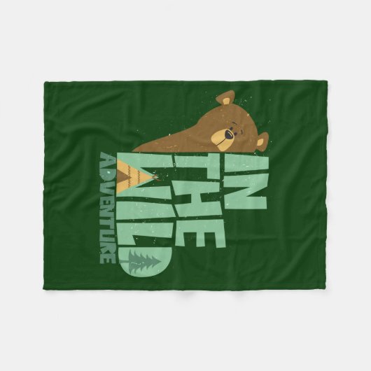 Im wilden Erlebnisbär Fleecedecke (Vorderseite (Horizontal))