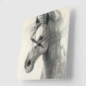 Im Wind II Quadratische Wanduhr (Winkel)