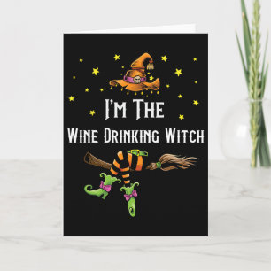 Im Wine Drink Hexenmeister Halloween Matching Grou Karte