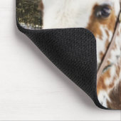 Im Winter auf Pferd Mousepad (Ecke)