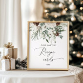 Im Winter elegant Ihre Rezeptionskarte verlassen Poster