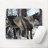Im Winter Gewartet Pferde aus Amish Mousepad (Mit Mouse)