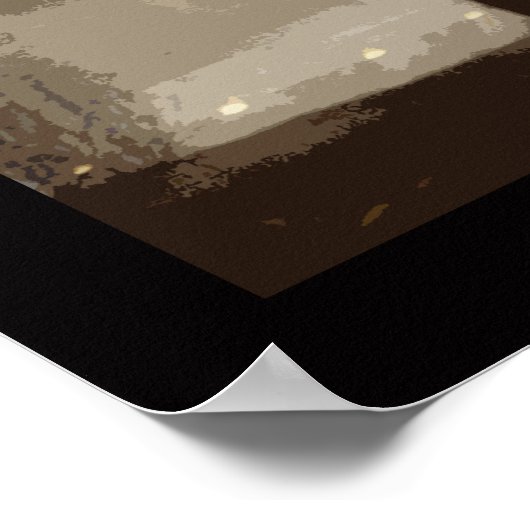 Im Winter im Stadtzentrum von Chicago Poster (Ecke)