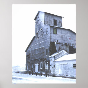 Im Winter ist der Kornaufzug Poster