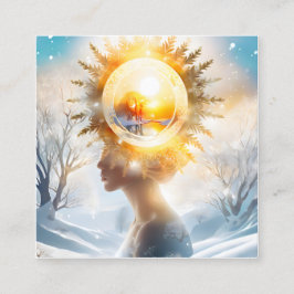 Im Winter ist die Sonne nicht so stark wie d Quadratische Visitenkarte