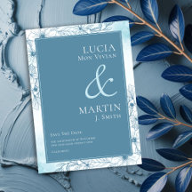 Im Winter Save the Date blühen