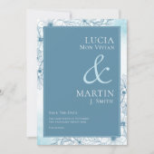 Im Winter Save the Date blühen Einladung (Vorderseite)