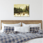 Im Winter Zugang zum Wald Leinwanddruck (Insitu (Schlafzimmer))
