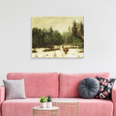 Im Winter Zugang zum Wald Leinwanddruck (Insitu (Wohnzimmer))