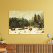 Im Winter Zugang zum Wald Leinwanddruck (Insitu (Wohnzimmer))