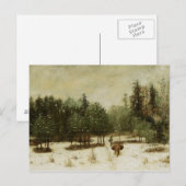 Im Winter Zugang zum Wald Postkarte (Vorne/Hinten)