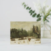 Im Winter Zugang zum Wald Postkarte (Stehend Vorderseite)
