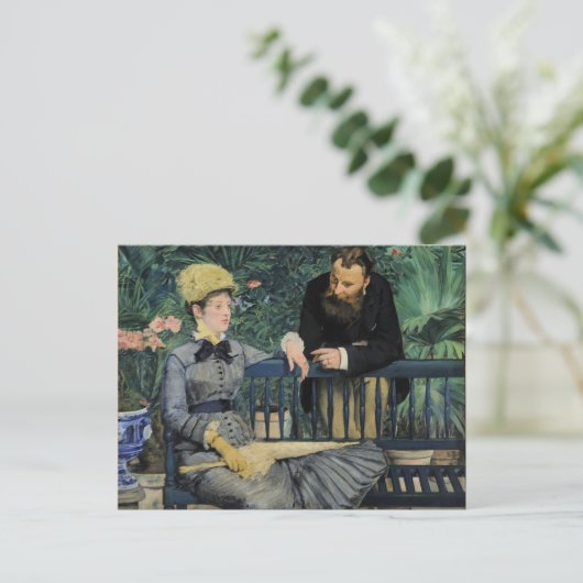 Im Wintergarten von Edouard Manet Postkarte (Stehend Vorderseite)