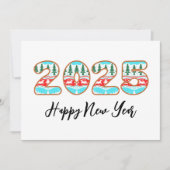 Im Winterstil einfach glückliche neue Jahre Karten (Vorderseite)
