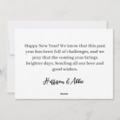 Im Winterstil einfach glückliche neue Jahre Karten (Rückseite)