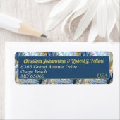 Im Winterstil elegante blaue Fauxgolden-Blätter ku (Insitu)