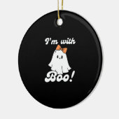 Im With Boo Funny Retro Style Keramik Ornament (Links)