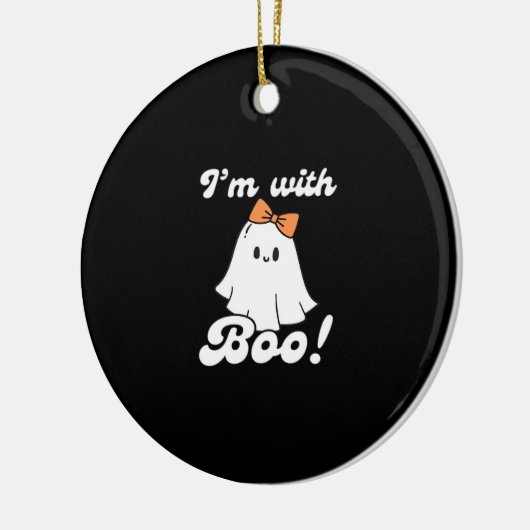 Im With Boo Funny Retro Style Keramik Ornament (Links)