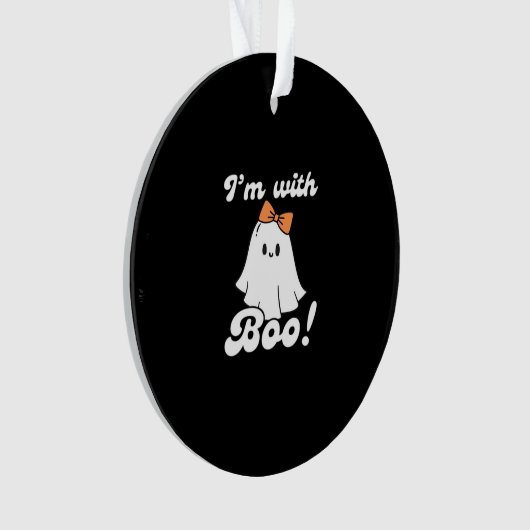 Im With Boo Funny Retro Style Ornament (Vorderseite)