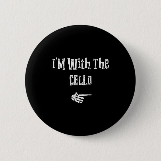 I'm With Cello Halloween Costume Funny Couples Mat Button (Vorderseite)