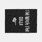 I'm With Cello Halloween Costume Funny Couples Mat Fleecedecke (Vorderseite (Horizontal))
