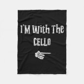 I'm With Cello Halloween Costume Funny Couples Mat Fleecedecke (Vorderseite)