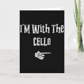 I'm With Cello Halloween Costume Funny Couples Mat Karte (Vorderseite)