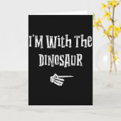 I'm With Dinosaur Halloween Costume Funny Couples  Karte (Gelbe Blume)