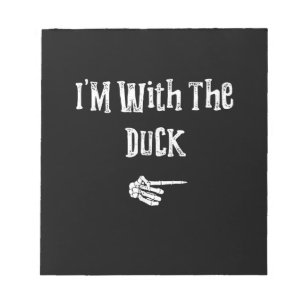 Im with Duck Halloween Costume Funny Couples Match Notizblock