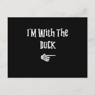 Im with Duck Halloween Costume Funny Couples Match Postkarte