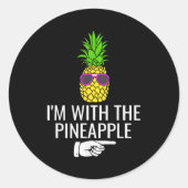 I'm With Ne Shirt Funny Ne Halloween Costume  Runder Aufkleber (Vorderseite)