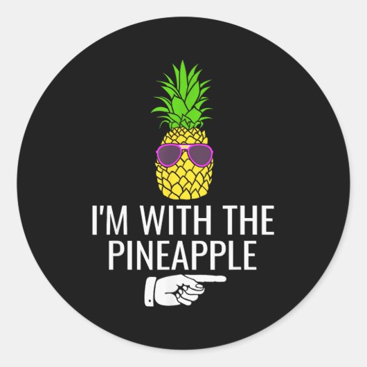 I'm With Ne Shirt Funny Ne Halloween Costume Runder Aufkleber (Vorderseite)