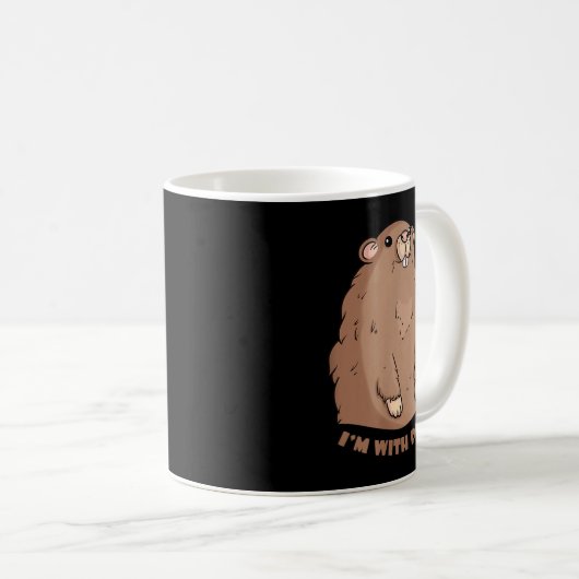 Im with Phil Ground-hog Punxsutawney Funny Gift Kaffeetasse (VorderseiteRechts)