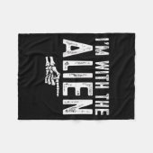 I'm With The Alien Easy Costume Halloween Couples Fleecedecke (Vorderseite (Horizontal))