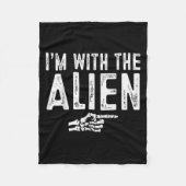I'm With The Alien Easy Costume Halloween Couples Fleecedecke (Vorderseite)