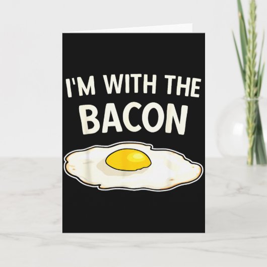 I'm With The Bacon Eggs Easy Halloween Matching Co Karte (Vorderseite)