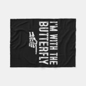 I'm With The Butterfly Easy Costume Halloween Coup Fleecedecke (Vorderseite (Horizontal))