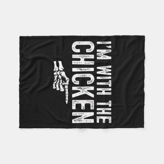 I'm With The Chicken Easy Costume Halloween Couple Fleecedecke (Vorderseite (Horizontal))