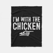 I'm With The Chicken Easy Costume Halloween Couple Fleecedecke (Vorderseite)