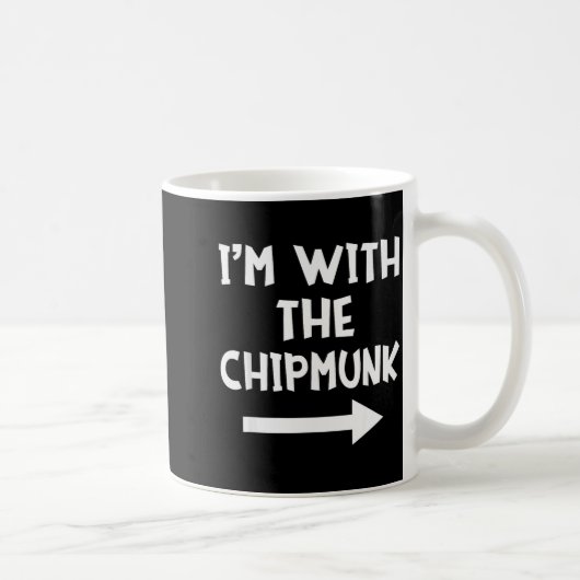 I'm With The Chipmunk Matching Couple Halloween Co Kaffeetasse (Rechts)