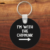 I'm With The Chipmunk Matching Couple Halloween Co Schlüsselanhänger (Vorderseite)