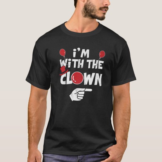 I'm With The Clown Halloween Costumes Matching Cou T-Shirt (Vorderseite)