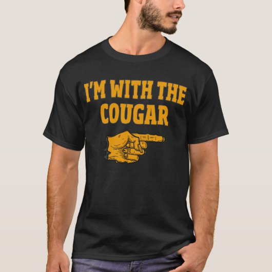 I'm With The Cougar Funny Paar Halloween Kostüm T-Shirt (Vorderseite)