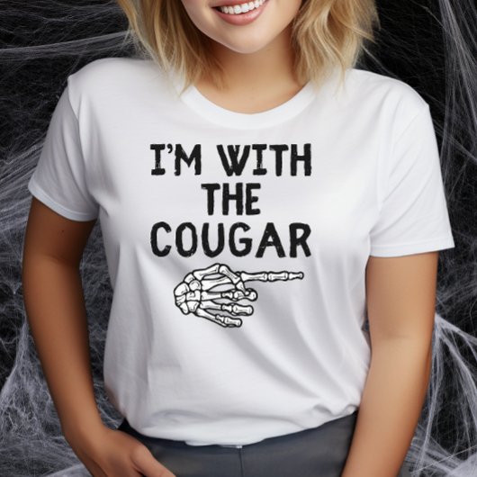 I'm With The Cougar Funny Paar Halloween Kostüm T-Shirt