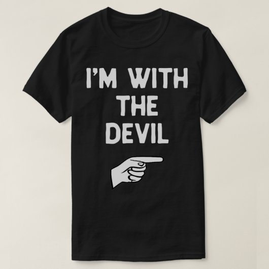 I'm With The Devil Costume Halloween Matching T-Shirt (Design vorne)